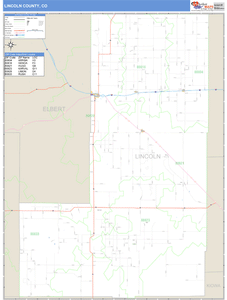 Lincoln County, Colorado Zip Code Wall Map