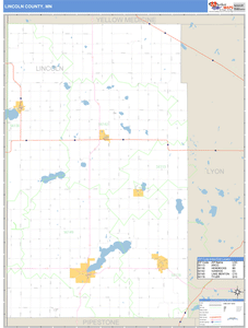 Lincoln County, Minnesota Zip Code Wall Map