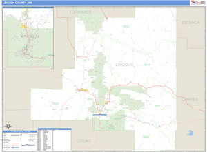 Lincoln County, New Mexico Zip Code Wall Map