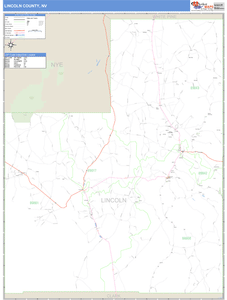 Lincoln County, Nevada Zip Code Wall Map