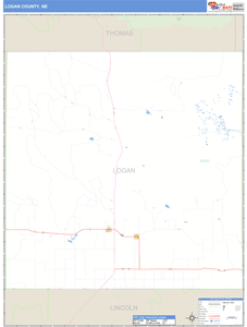 Logan County, Nebraska Zip Code Wall Map