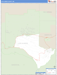 Los Alamos County, New Mexico Zip Code Wall Map