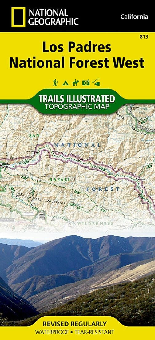 Los Padres National Forest, West, Map 813 by National Geographic Maps Eastview
