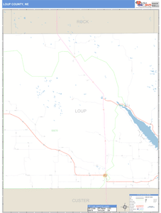 Loup County, Nebraska Zip Code Wall Map