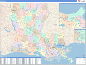 Louisiana Business Wall Map