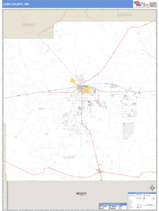 Luna County, New Mexico Zip Code Wall Map
