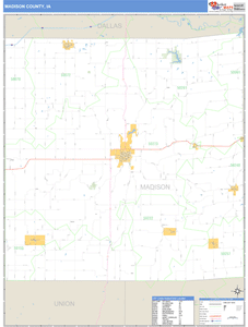 Madison County, Iowa Zip Code Wall Map