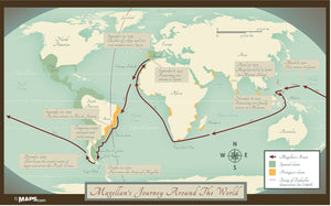Magellan's Journey Circumnavigation Map