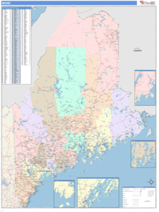Maine Business Wall Map