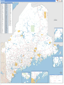 Maine ZIP Code Wall Map
