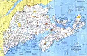 Maine, with the Maritime Provinces 1975 Map