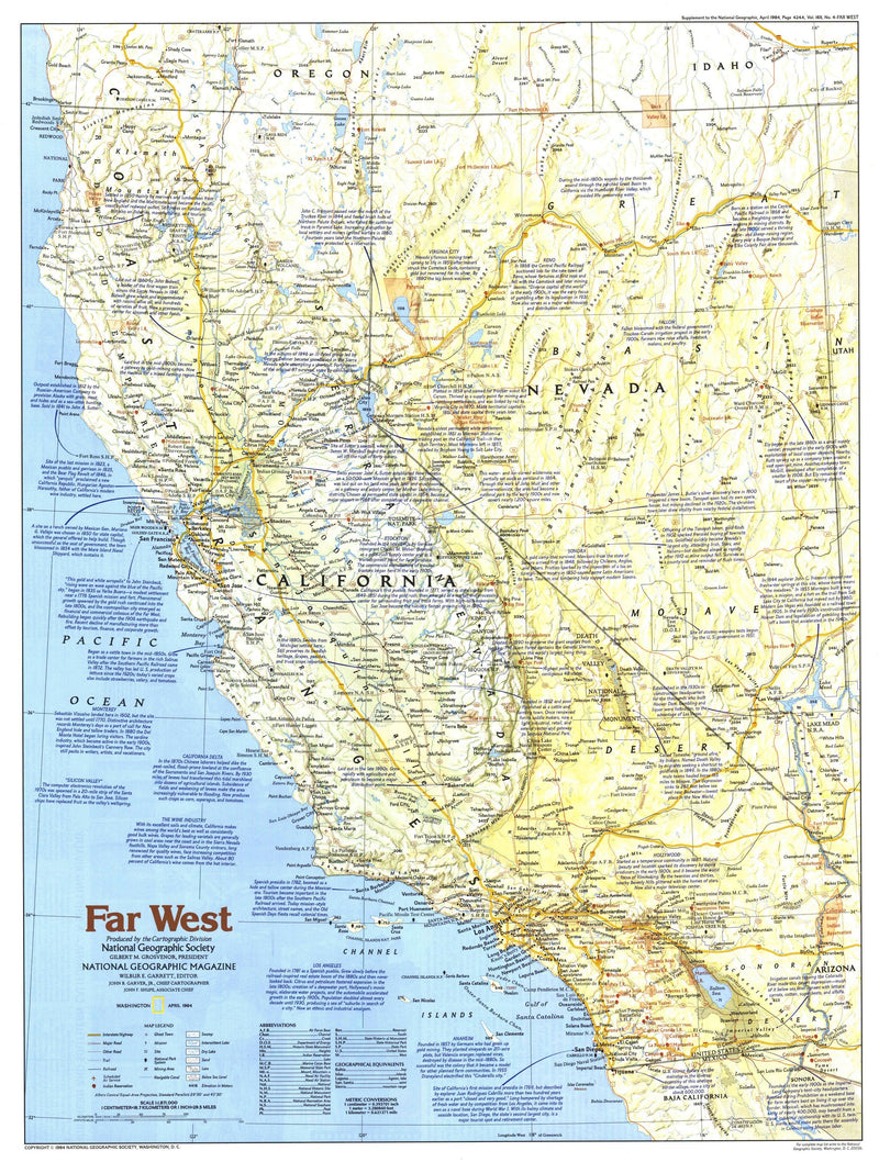 Making Of America, Far West Map 1984 Side 1 Maps.com