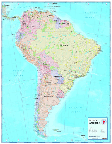 South America Wall Map Maps.com