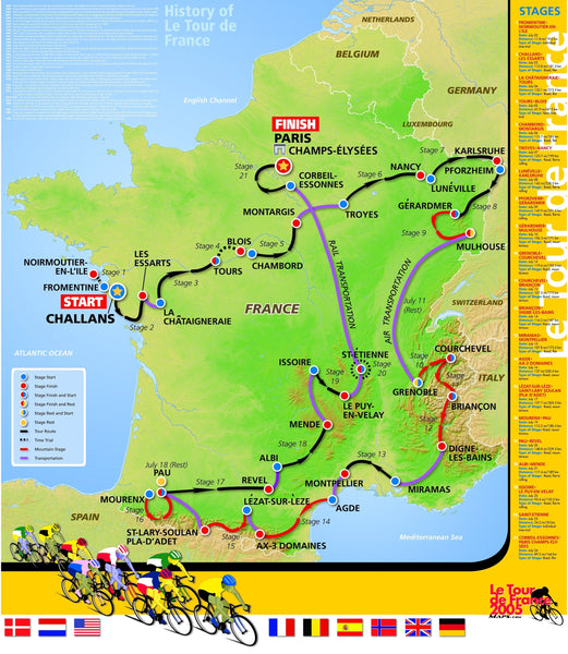 Maps.com Tour de France 2005 Poster Maps.com