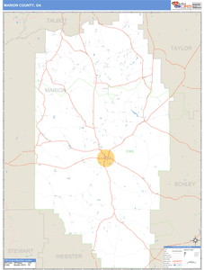 Marion County, Georgia Zip Code Wall Map