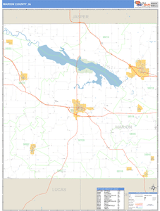 Marion County, Iowa Zip Code Wall Map