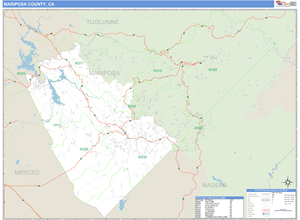 Mariposa County, California Zip Code Wall Map