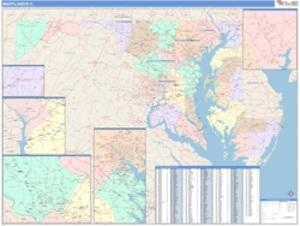 Maryland Business Wall Map