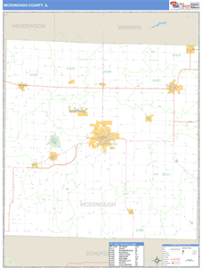 McDonough County, Illinois Zip Code Wall Map