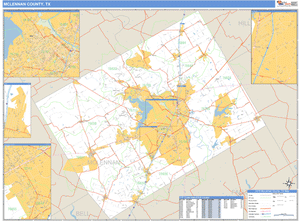 McLennan County, Texas Zip Code Wall Map
