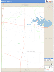 McMullen County, Texas Zip Code Wall Map