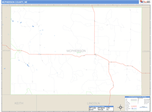 McPherson County, Nebraska Zip Code Wall Map