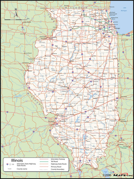 Illinois County Map Maps.com