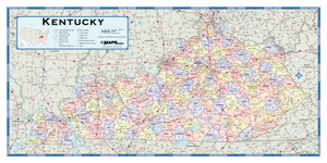 Kentucky Counties Wall Map