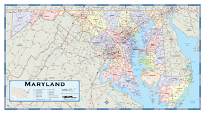 Maryland Counties Wall Map