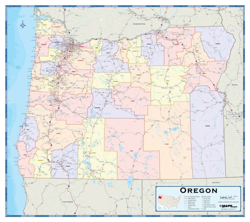 Oregon Counties Map Maps.com