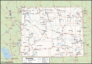 Wyoming County Wall Map