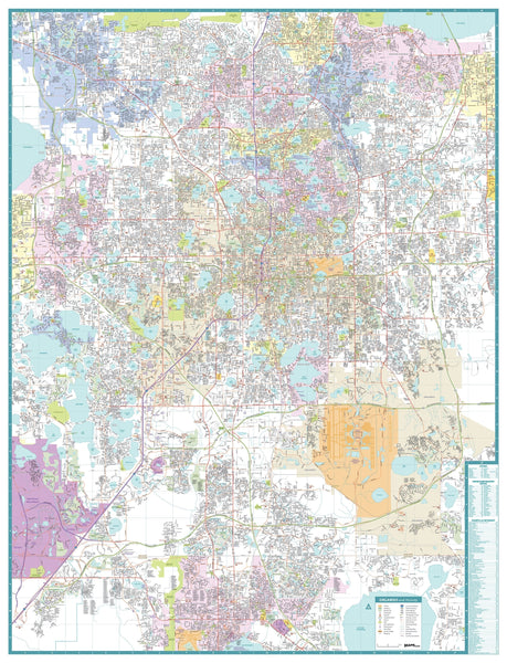 Greater Orlando Area City Map Maps.com