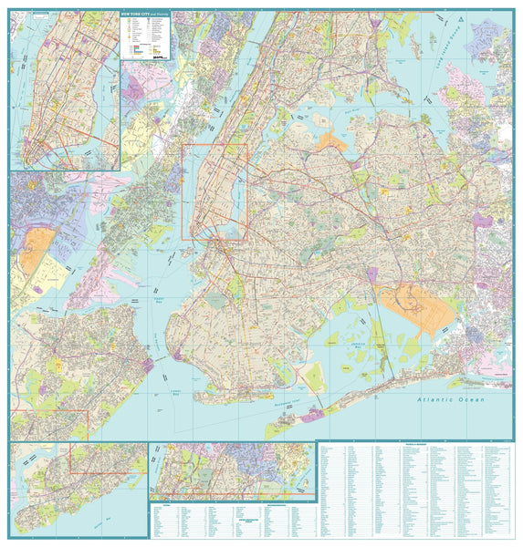 New York City Streets and Subways Map Maps.com