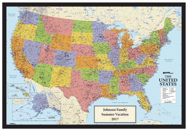 Personalized USA Wall Map Maps.com