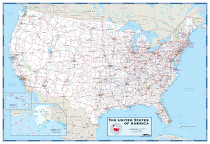 USA Highways Wall Map