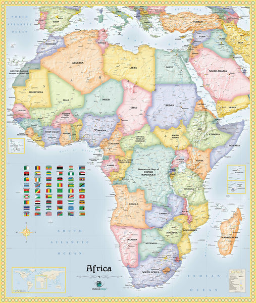 Africa Political Wall Map Maps.com