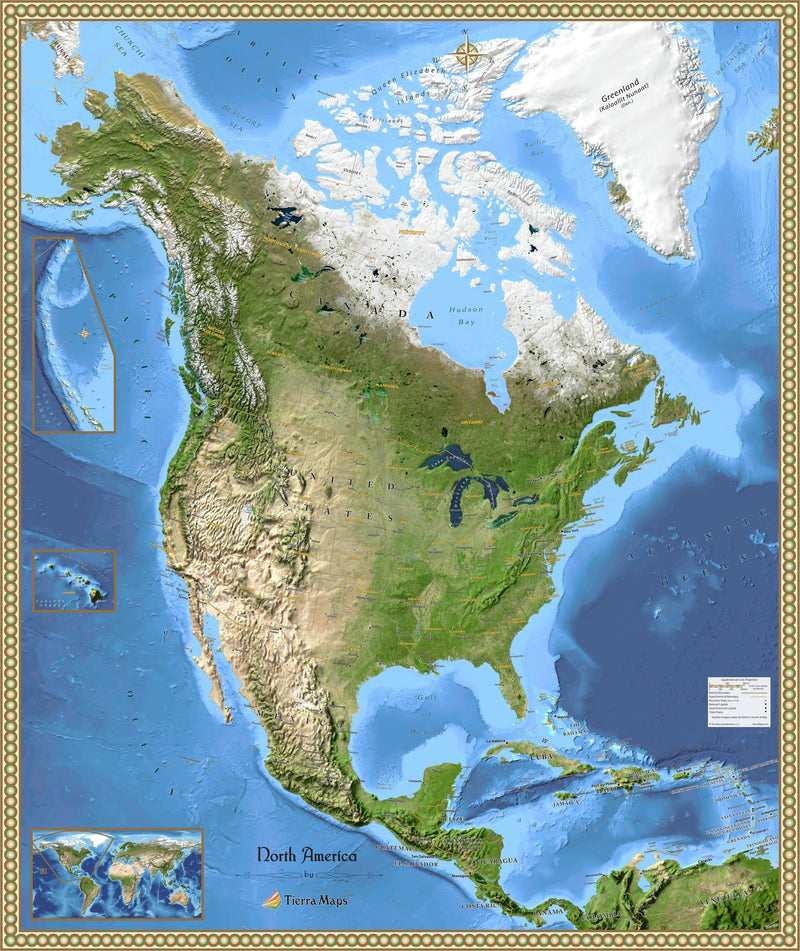 North America Satellite Wall Map Maps.com