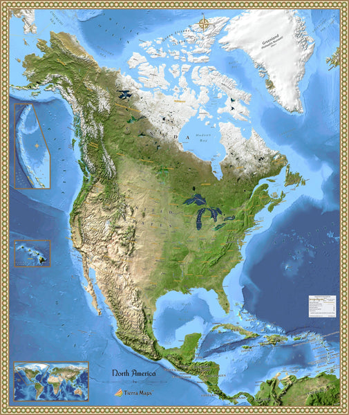 North America Satellite Wall Map Maps.com