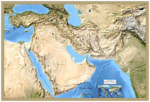 Middle East Satellite Wall Map