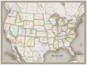 Ultimate Sports Fan USA Wall Map