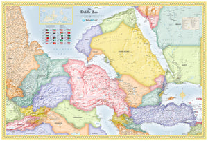 Upside Down Middle East Wall Map