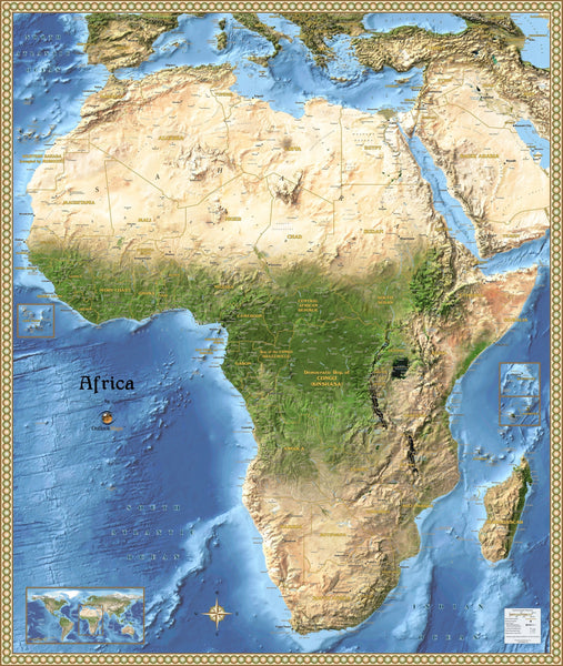 Africa Satellite Wall Map Maps.com