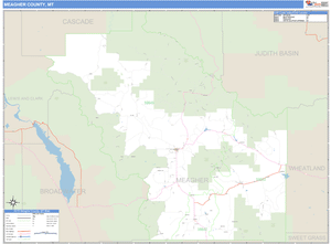 Meagher County, Montana Zip Code Wall Map