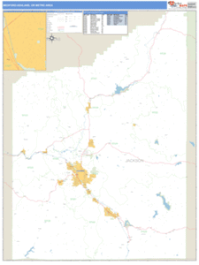 Medford-Ashland, Oregon Metro Area Wall Map