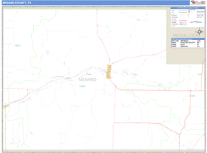 Menard County, Texas Zip Code Wall Map