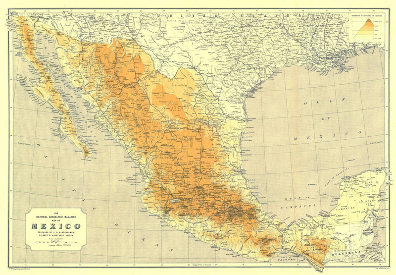 Mexico Map 1914 Maps.com