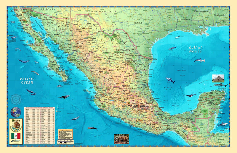 Mexico Wall Map Maps.com