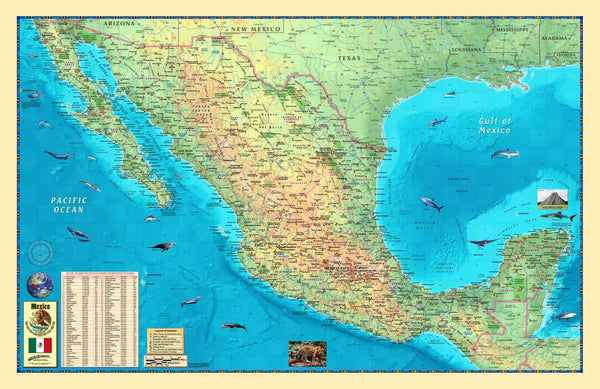 Mexico Wall Map Maps.com