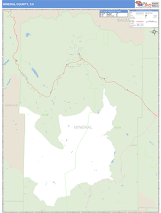 Mineral County, Colorado Zip Code Wall Map