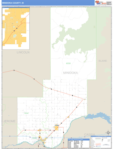 Minidoka County, Idaho Zip Code Wall Map